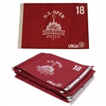 Twenty (20) 2013 US Open at Merion Golf Club Red Screen Flags - Justin Rose Winner