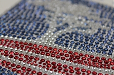 2019 US Open at Pebble Beach Red, White & Blue Sequins 'Embroidered' White Flag