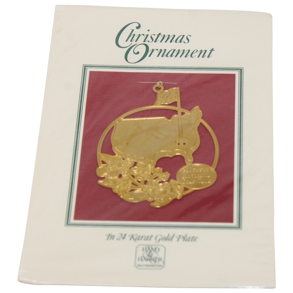 2003 Augusta National Golf Club 24 Karat Gold Plated Christmas Ornament in Original Package