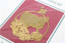 2003 Augusta National Golf Club 24 Karat Gold Plated Christmas Ornament in Original Package