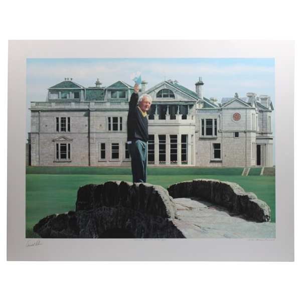 Arnold Palmer Signed Ltd Ed Palmers Farewell to the Open Swilken St Andrews Helen Rundell Print