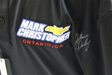 John Daly Signed Personal Straight Down Black Performance 3XL Shirt w/Sponsors JSA ALOA