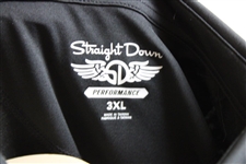 John Daly Signed Personal Straight Down Black Performance 3XL Shirt w/Sponsors JSA ALOA