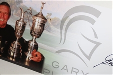 Gary Player Signed Grand Slam Trophy Panoramic Collage JSA ALOA
