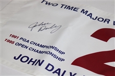 John Daly Signed 2 Time Major Winner Flag - Daly Collection JSA ALOA