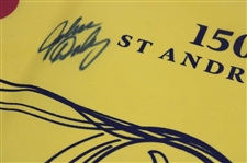 John Daly Signed 2022 OPEN Championship at St Andrews Yellow Flag JSA ALOA