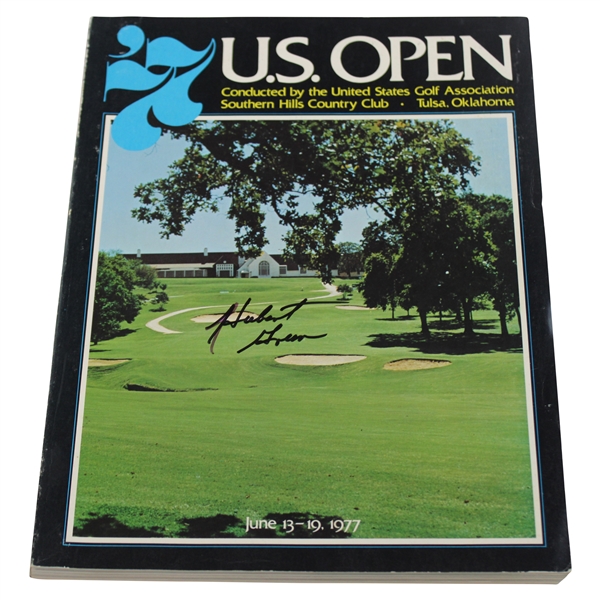 Hubert Green Signed 1977 US Open at Southern Hills Program JSA ALOA