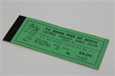 1975 Ryder Cup At Laurel Valley Ticket Book
