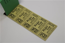 1975 Ryder Cup At Laurel Valley Ticket Book