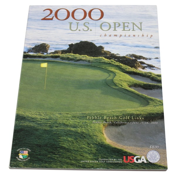 2000 US Open at Pebble Beach Program - Tiger Woods Win & Nicklaus Final US Open