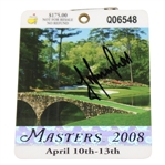 Trevor Immelman Signed 2008 Masters Tournament SERIES Badge #Q06548 JSA ALOA