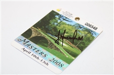 Trevor Immelman Signed 2008 Masters Tournament SERIES Badge #Q06548 JSA ALOA