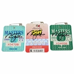 Nick Faldo Signed 1989, 1990, & 1996 Masters Tournament SERIES Badges JSA ALOA