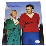 Jack Nicklaus & Tommy Aaron Dual Signed Green Jacket 8x10 Photo JSA #CB46167