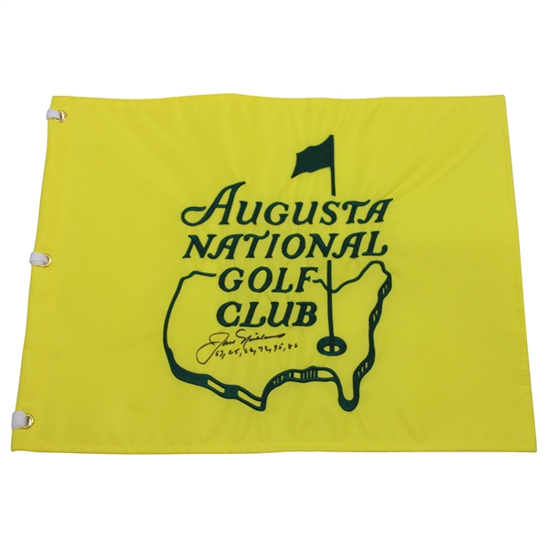 Jack Nicklaus Signed Augusta National GC Members Only Flag w/Years Won Notation JSA ALOA