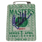 Craig Stadler Signed 1982 Masters Tournament SERIES Badge #10009 JSA ALOA