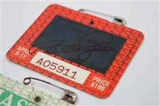 Bernhard Langer Signed 1985 & 1993 Masters Series Badges JSA ALOA