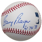 Gary Player Signed Rawlings Baseball W/ Masters Years Won JSA #CA63046