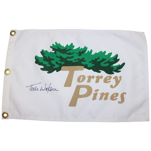 Tom Watson Signed Torrey Pines Flag JSA ALOA