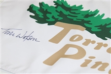 Tom Watson Signed Torrey Pines Flag JSA ALOA
