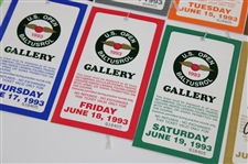 1993 US Open at Baltusrol Golf Club Ticket Set + Janzen Signed Sunday Tkt JSA ALOA 