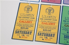 1988 US Open at The Country Club Gallery Ticket Set #007260 - Strange Win
