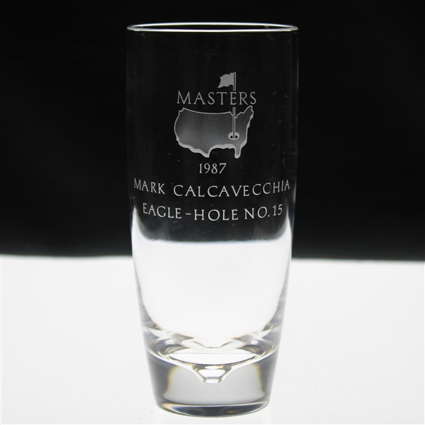 Mark Calcavecchias 1987 Masters Tournament Hole No. 15 Steuben Crystal Eagle Glass