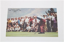 Three (3) 1963 Golf Exhibition Information Cards