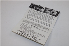 Three (3) 1963 Golf Exhibition Information Cards