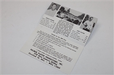 Three (3) 1963 Golf Exhibition Information Cards