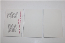 Three (3) 1963 Golf Exhibition Information Cards