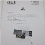 Three (3) 1963 Golf Exhibition Information Cards