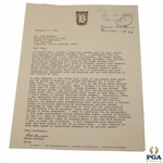 Ralph Guldahl Signed 1985 Letter to Gene Whittle Discussing Clubs For The World Golf Hall of Fame JSA ALOA
