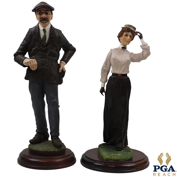 Male & Female Golfer Fairweather Collection Statues