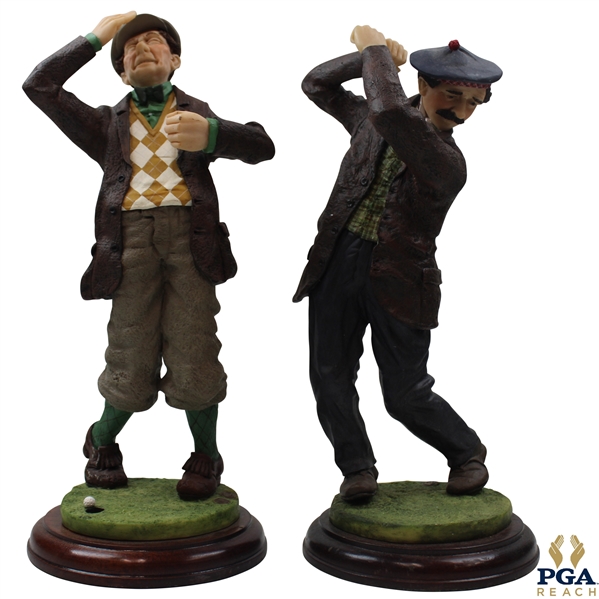 Two (2) Vintage Male Golfer Fairweather Collection Statues