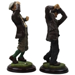 Two (2) Vintage Male Golfer Fairweather Collection Statues