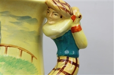 Burleigh Ware Made In England Golf Themed Ceramic Pitcher