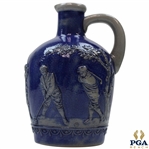 c.1900 Simon Peter Gerz of Lohr Ges Gesch German Golf Scene Blue Growler Jug