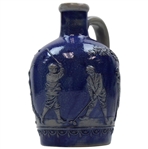 c.1900 Simon Peter Gerz of Lohr Ges Gesch German Golf Scene Blue Growler Jug