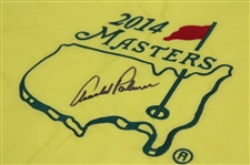 Arnold Palmer Signed 2014 Masters Tournament Embroidered Flag JSA ALOA