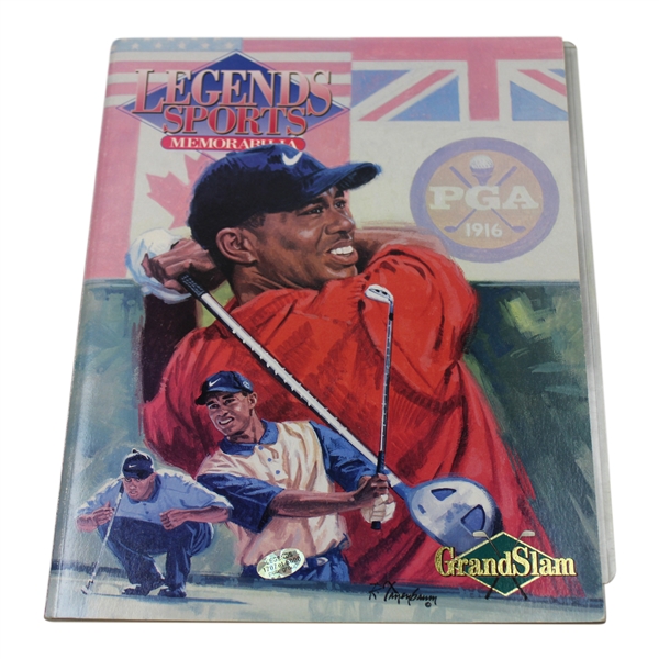 Tiger Woods Legends Sports Memorabilia Grand Slam Magazine W/ Card Sheet