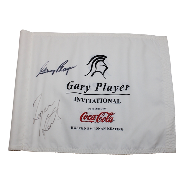 Gary Player & Ronan Keating Signed Gary Player Invitational Course Flag JSA ALOA