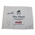 Gary Player & Ronan Keating Signed Gary Player Invitational Course Flag JSA ALOA