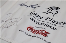 Gary Player & Ronan Keating Signed Gary Player Invitational Course Flag JSA ALOA