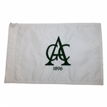 Aronimink Golf Club White with Green Logo Embroidered Flag