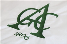 Aronimink Golf Club White with Green Logo Embroidered Flag