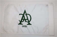 Aronimink Golf Club White with Green Logo Embroidered Flag