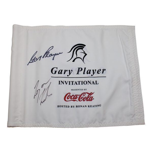 Gary Player & Ronan Keating Signed Gary Player Invitational Course Flag JSA ALOA