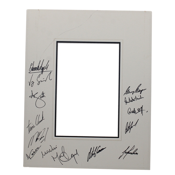 Gary Player & 2005 Presidents Cup International Team Signed Matted Cutout JSA ALOA
