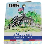 Patrick Reed Signed 2018 Masters Tournament SERIES Badge #R10814 JSA ALOA